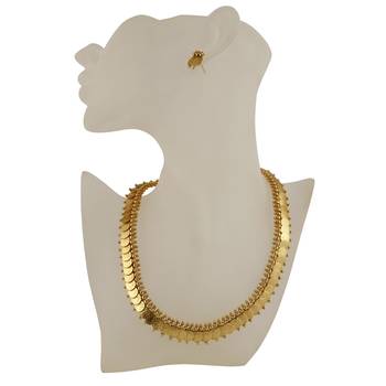 24 Ct Gold Plated With Ginnis And Golden Dots Working Necklace 1