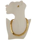 24 Ct Gold Plated With Ginnis And Golden Dots Working Necklace