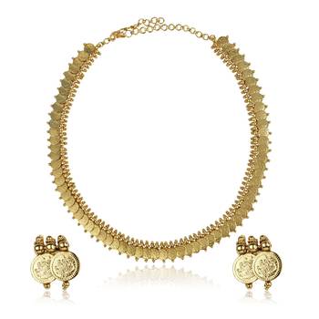 24 Ct Gold Plated With Ginnis And Golden Dots Working Necklace 2