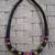 black pink rose bead necklace