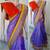 Blue hand woven saree with blouse