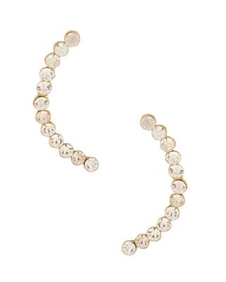 Charming CZ Embellished Ear Cuffs In Gold Tone 1