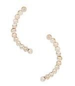 Charming CZ Embellished Ear Cuffs In Gold Tone