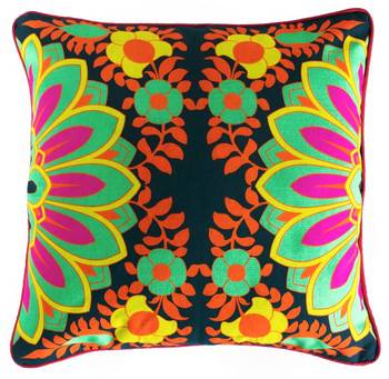 Blooming Mint Green Flower Cushion Cover 1