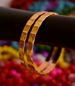 Golden Embossed Bangles Set