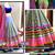 Blue & Pink  Color EmbroideryTussar Silk  Lehenga Choli With Blouse