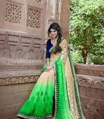 Multicolor embroidered 60 gm georgette saree with blouse