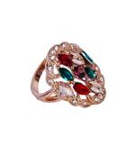 Gold Black Stone Studded Designer Ring