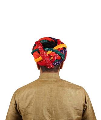 Ekolhapuri Panchrangi Jodhpuri Bandhej Cotton Pheta (Turban) 5