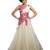 White net embroidered semi stitched party-wear-gowns