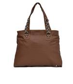 Dark Brown plain Non Leather handbags