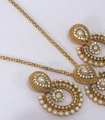 Pearl Polki Chain Necklace Set