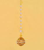 Gold Plated Rajasthani Borla Mang tikka