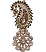 Heer&Sahib Rajputana Royal Kundan Embedded Designer Wedding Turban Kalgi