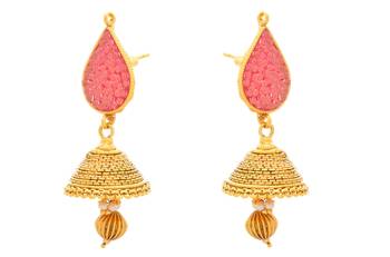 Radiant Ruby Gold Designer Jhumka...Exquisite n Ethnic.... 1