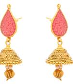 Radiant Ruby Gold Designer Jhumka...Exquisite n Ethnic....