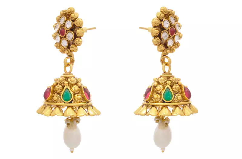 Radiant Gold Designer Jhumka
