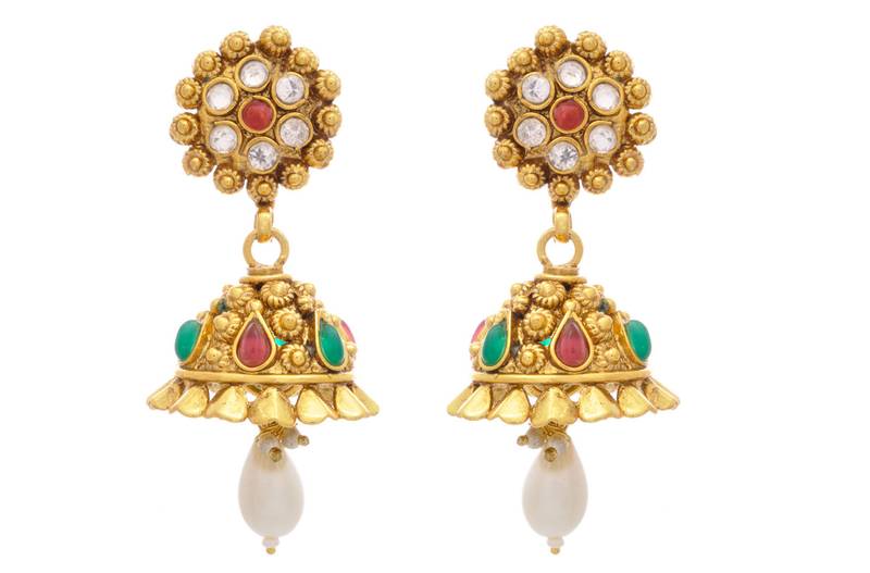 Radiant Gold Designer Jhumka