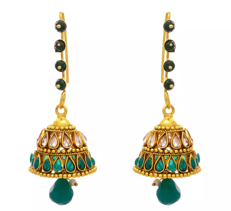 Rocking n Radiant Gold Designer Jhumka