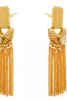 Glamourous Gold Designer Kundan Earring