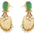Beautiful Green Gold Earrings with American Dimaond, Pearls n Intricate Jali Work