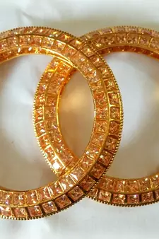 Ethnic FINE CZ GOLD PLATED bangle