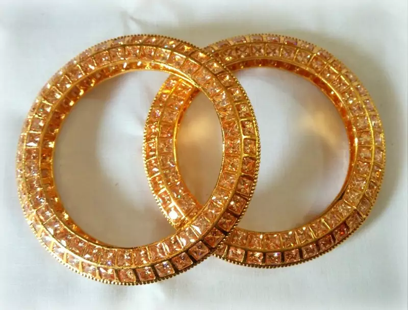 Ethnic FINE CZ GOLD PLATED bangle
