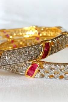 FINE CZ GOLD PLATED bangle