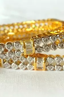 FINE CZ GOLD PLATED bangle