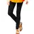 Black plain 4-Way Lycra Cotton leggings