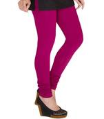 Pink plain 4-Way Lycra Cotton leggings