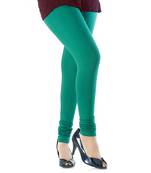Aqua Green plain 4-Way Lycra Cotton leggings