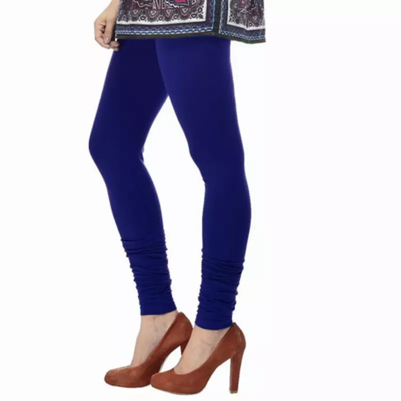 Royal Blue plain 4-Way Lycra Cotton leggings