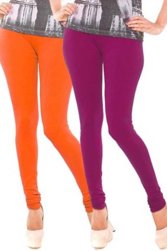 Multi-Color plain 4-Way Lycra Cotton leggings
