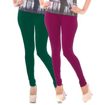 Multi-Color plain 4-Way Lycra Cotton leggings 1
