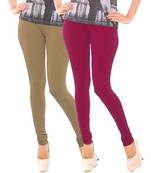 Multi-Color plain 4-Way Lycra Cotton leggings