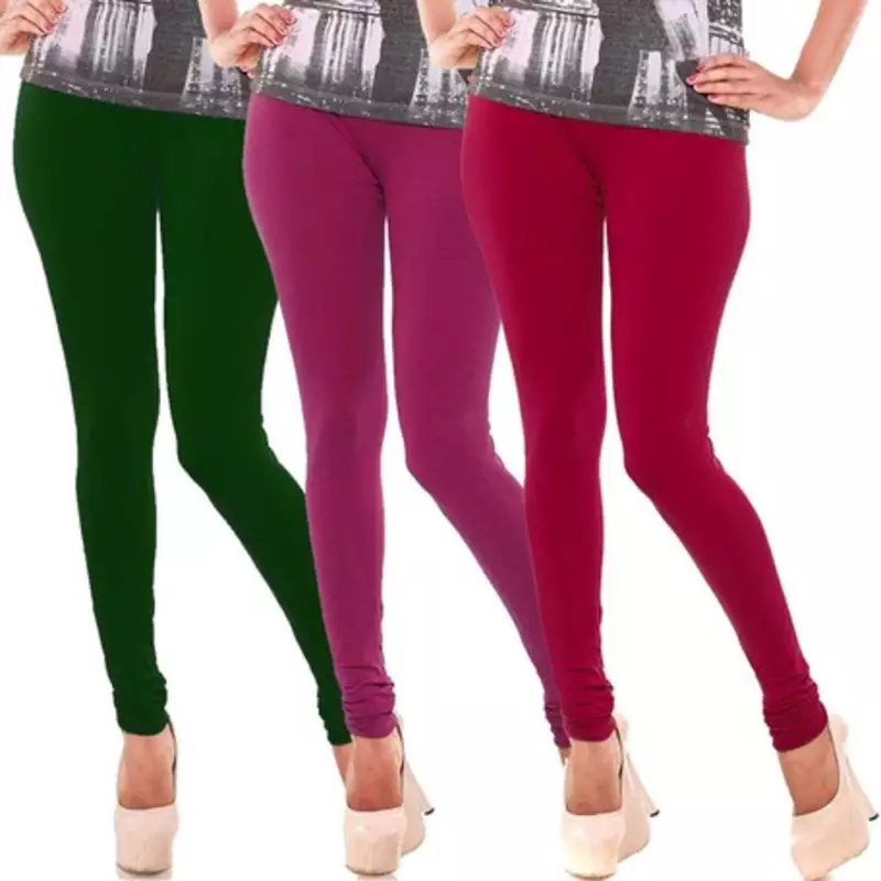 Multi-Color plain 4-Way Lycra Cotton leggings