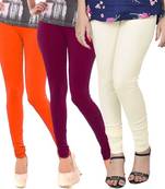 Multi-Color plain 4-Way Lycra Cotton leggings