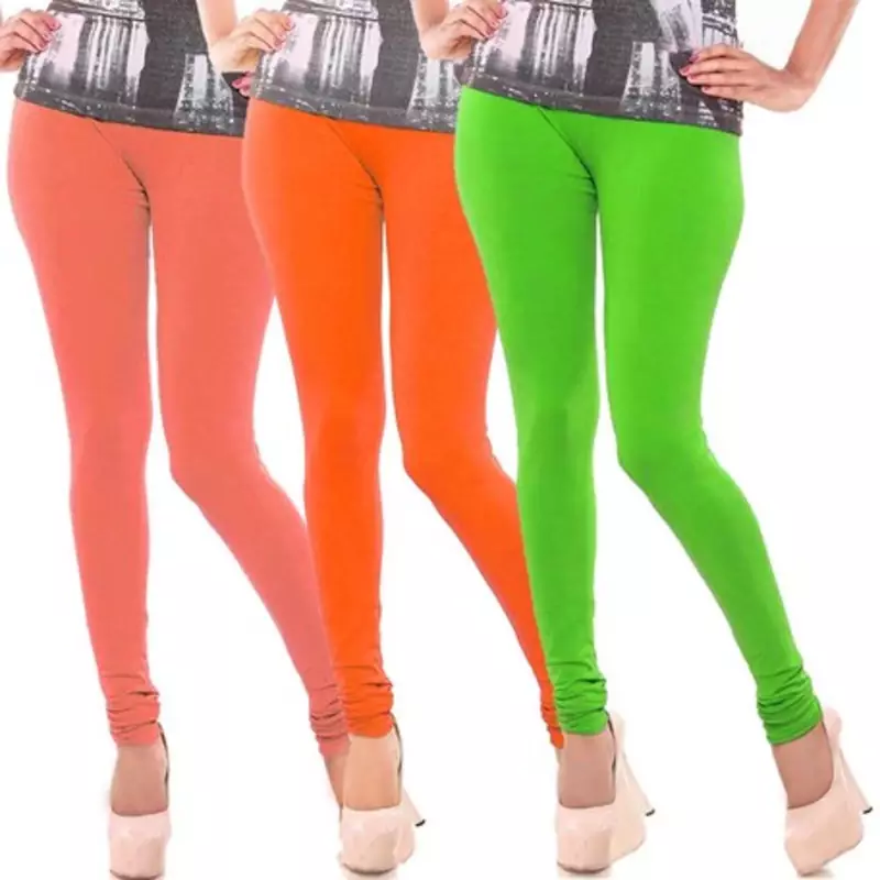 Multi-Color plain 4-Way Lycra Cotton leggings