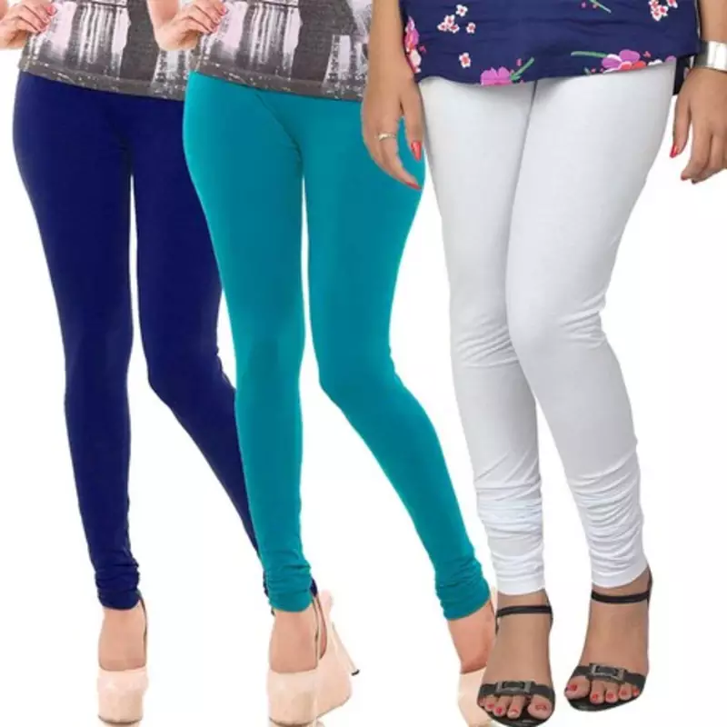 Multi-Color plain 4-Way Lycra Cotton leggings