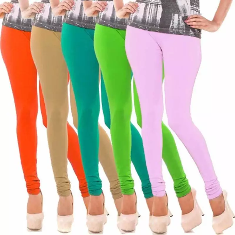 Multi-Color plain 4-Way Lycra Cotton leggings