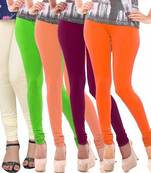 Multi-Color plain 4-Way Lycra Cotton leggings