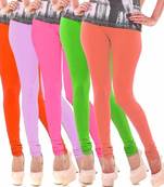 Multi-Color plain 4-Way Lycra Cotton leggings