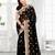 black embroidered georgette saree with blouse