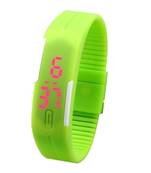 Slim jelly green led digital unisex watch