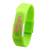 Slim jelly green led digital unisex watch