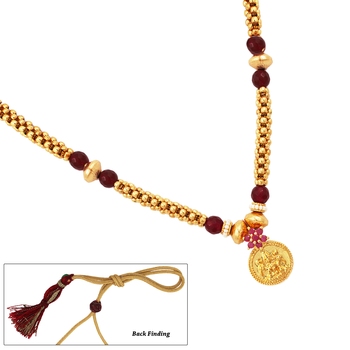 Gold Plated Ruby Kanthi mala 