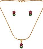 Gold Plated Simple Pendant Set