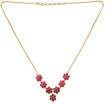 Simple Ruby Necklace Set - SthriElite 