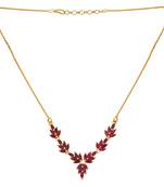 Simple Ruby Necklace Set